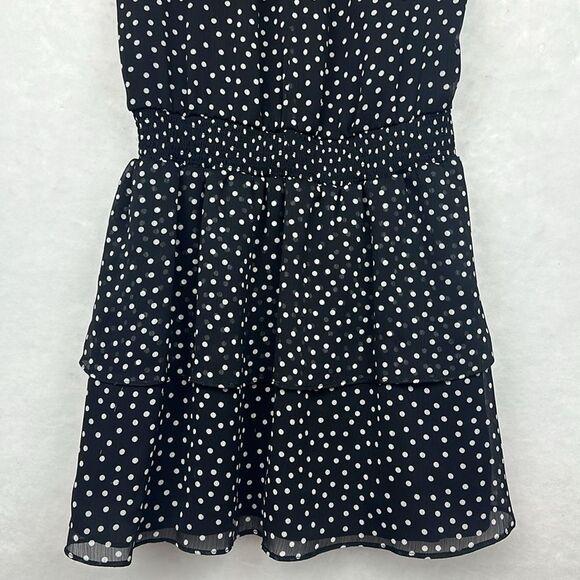 Express Women's Polka Dot Smocked-Waist Flutter-Sleeve Midi Dress Sz Small - Picture 9 of 12